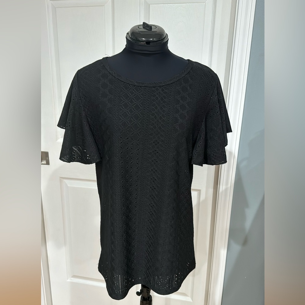 NEW NASH GREY Black Dress Top Women's Size Small